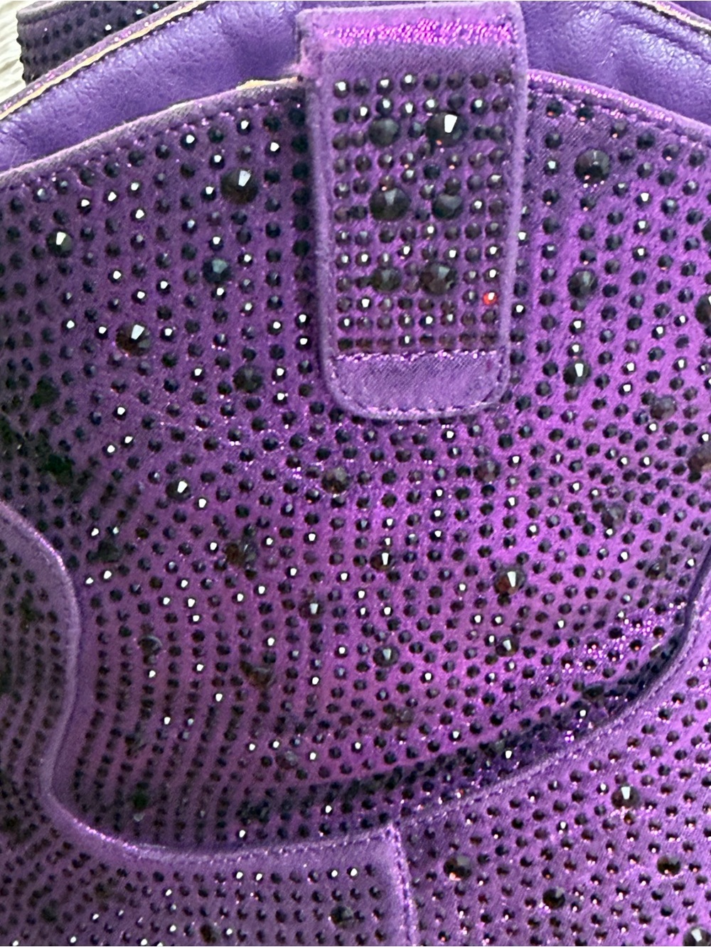 Purple Rhinestone Western Cowboy Boots Glam Festival Booties Size 10 Forever - Picture 4 of 13